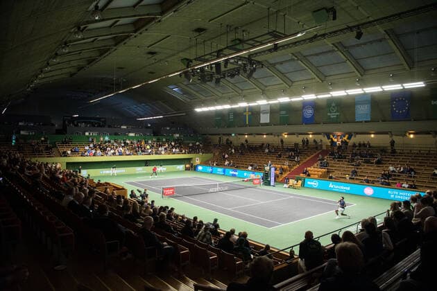 211108 Kungl. Tennishallen during men s first round Singles match during Stockholm Open on November 8, 2021 in Stockholm. Photo: Emma Wallskog BILDBYRAN COP 320 EW0028 tennis stockholm open sverige bbeng Copyright: EMMAxWALLSKOG BB211108BB356