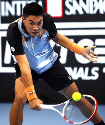 November 9, 2021, MILAN, ITALY: Brandon Nakashima of Usa returns the ball during the match against Juan Manuel Cerundolo of Argentina on the first day of the Next Gen ATP, Tennis Herren Finals in Milan, Italy, 09 November 2021. The Next Gen Atp Finals runs from 09 November through 13 November.ANSA MATTEO BAZZI MILAN ITALY - ZUMAa110 20211109_zaf_a110_001 Copyright: xMatteoxBazzix