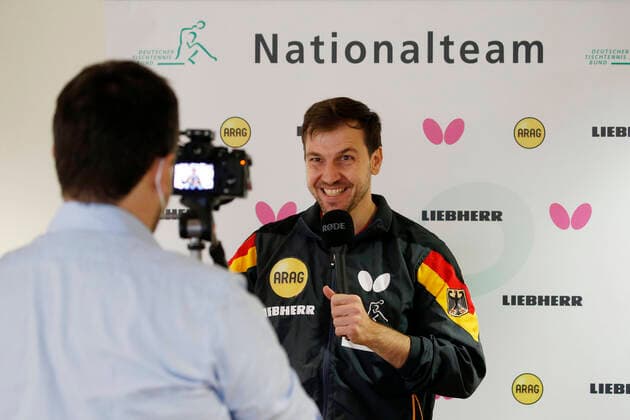 Sport Themen der Woche KW45 Sport Bilder des Tages Düsseldorf, Deutschland, Tischtennis WM-Pressekonferenz des DTTB, 10.11.2021 Timo BOLL (GER) während der Pressekonferenz des DTTB *** Düsseldorf, Germany, Table Tennis World Cup Press Conference of the DTTB, 10 11 2021 Timo BOLL GER during the Press Conference of the DTTB