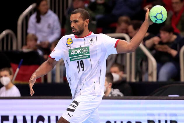 M BENGUE Djibril Team Deutschland Handball Laenderspiel Deutschland - Portugal am 07.11.2021 in Duesseldorf im PSD Bank Dome