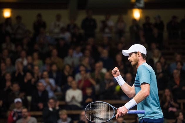 211110 Sir Andy Murray of Great Britain celebrates while competing in men s second round Singles match during Stockholm Open on November 10, 2021 in Stockholm. Photo: Emma Wallskog BILDBYRAN COP 320 EW0031 tennis stockholm open day 4 bbeng jubel Copyright: EMMAxWALLSKOG BB211110BB567