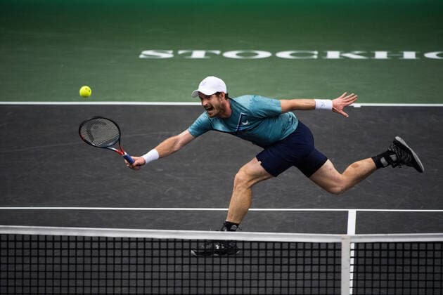211110 Sir Andy Murray of Great Britain compete in men s second round Singles match during Stockholm Open on November 10, 2021 in Stockholm. Photo: Emma Wallskog BILDBYRAN COP 320 EW0031 tennis stockholm open day 4 bbeng Copyright: EMMAxWALLSKOG BB211110BB572