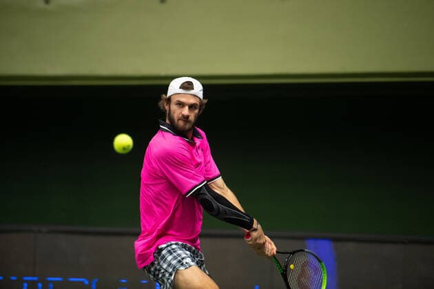 211110 Tommy Paul of USA compete in men s second round Singles match during Stockholm Open on November 10, 2021 in Stockholm. Photo: Emma Wallskog BILDBYRAN COP 320 EW0031 tennis stockholm open day 4 bbeng Copyright: EMMAxWALLSKOG BB211110BB574