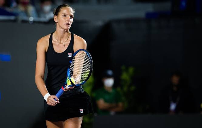 Mandatory Credit: Photo by Rob Prange Shutterstock (12596802by) Karolina Pliskova of the Czech Republic in action during the first round robin match at the 2021 Akron WTA, Tennis Damen Finals Guadalajara WTA tennis tournament Akron WTA Finals, Day 1, Tennis, Panamerican Tennis Center Guadalajara, Mexico - 10 Nov 2021 Akron WTA Finals, Day 1, Tennis, Panamerican Tennis Center Guadalajara, Mexico - 10 Nov 2021  Copyright: xRobxPrange Shutterstockx 12596802by
