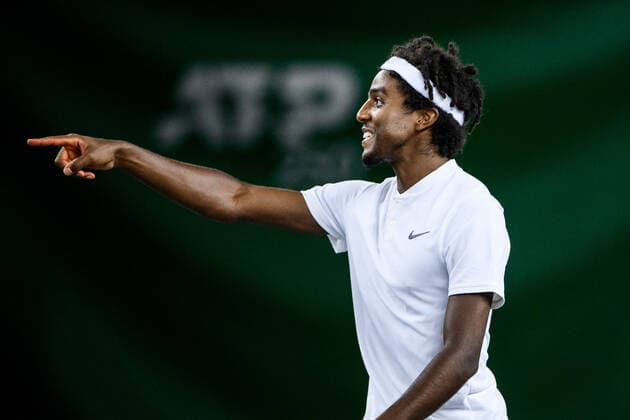 211111 Elias Ymer of Sweden reacts as he?s competing in men s quarter final s Doubles match during Stockholm Open on November 11, 2021 in Stockholm. Photo: Jesper Zerman BILDBYRAN COP 234 JZ0154 tennis stockholm open day 5 bbeng Copyright: JESPERxZERMAN BB211111JZ057