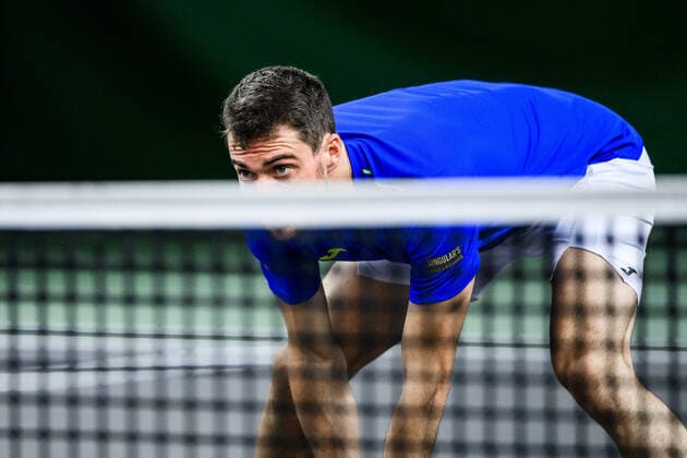 211111 Pedro Martinez of Spain competing in men s quarter final s Doubles match during Stockholm Open on November 11, 2021 in Stockholm. Photo: Jesper Zerman BILDBYRAN COP 234 JZ0154 tennis stockholm open day 5 bbeng Copyright: JESPERxZERMAN BB211111JZ061