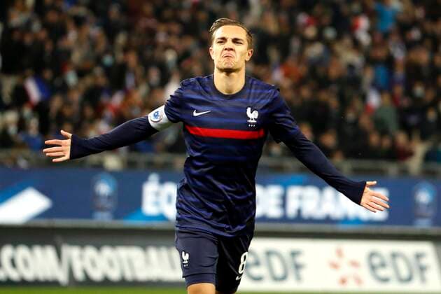 Maxence Caqueret France FOOTBALL : France vs Armenie - Espoirs - Eliminatoires Euro 2023 - Grenoble - 11 11 2021 StephanePillaud Panoramic 