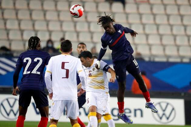 Eduardo Camavinga France FOOTBALL : France vs Armenie - Espoirs - Eliminatoires Euro 2023 - Grenoble - 11 11 2021 StephanePillaud Panoramic 