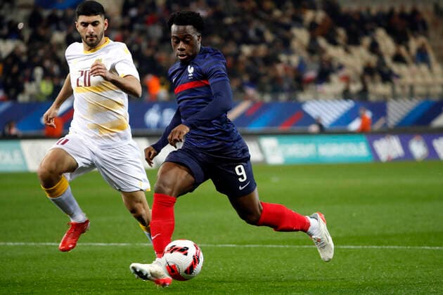 Arnaud Kalimuendo Muinga France FOOTBALL : France vs Armenie - Espoirs - Eliminatoires Euro 2023 - Grenoble - 11 11 2021 StephanePillaud Panoramic 