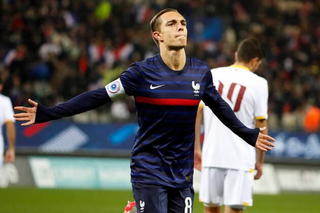 Maxence Caqueret France FOOTBALL : France vs Armenie - Espoirs - Eliminatoires Euro 2023 - Grenoble - 11 11 2021 StephanePillaud Panoramic 