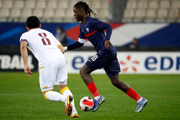 Eduardo Camavinga France FOOTBALL : France vs Armenie - Espoirs - Eliminatoires Euro 2023 - Grenoble - 11 11 2021 StephanePillaud Panoramic 