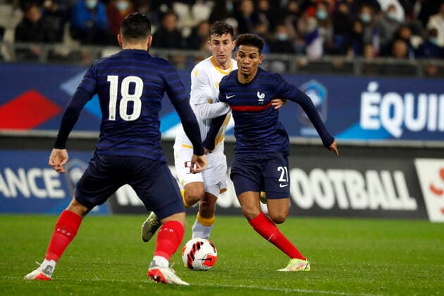 Amine Adli France FOOTBALL : France vs Armenie - Espoirs - Eliminatoires Euro 2023 - Grenoble - 11 11 2021 StephanePillaud Panoramic 