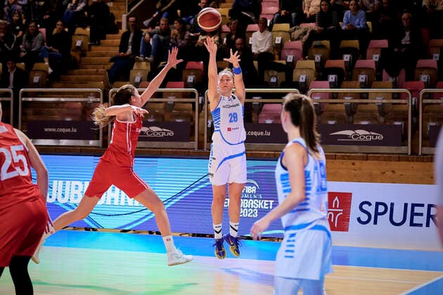 Esmeralda SKRIJELJ (28) of Luxembourg BASKET BALL : Luxembourg vs Suisse - FIBA Qualication Euro 2023 - 11 11 2021 AnnDeeLamour Panoramic 