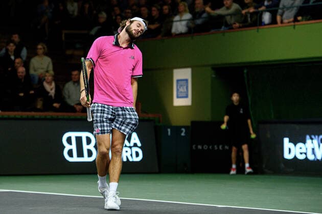 211112 Tommy Paul of USA competes in men s semi final s singles match during Stockholm Open of the Stockholm Open on November 12, 2021 in Stockholm. Photo: Simon Hastegard BILDBYRAN kod SH SH0191 tennis stockholm open 6 bbeng depp Copyright: SIMONxHASTEGARD BB211112SH053