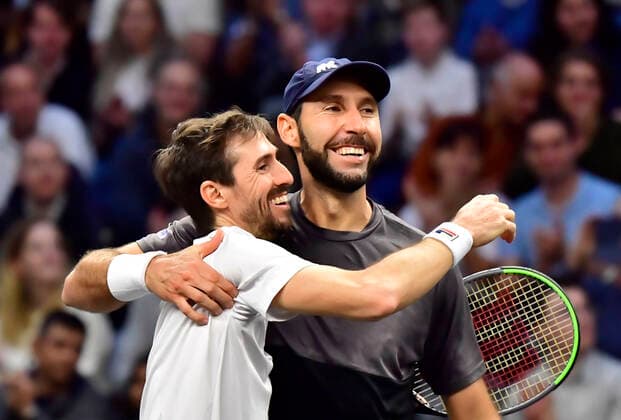 STOCKHOLM 20211113 Santiago Gonzalez (MEX) and Andres Molteni (ARG) won the men s boubles final in Stockholm Open 2021 against Aisam-Ul-Haq Qureshi (PAK) and Jean-Julien Rojer (NED). STOCKHOLM Sweden TENNIS x10030x Copyright: xJonasxEkströmer TTx STOCKHOLM OPEN