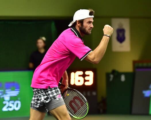 USA s Tommy Paul returns the ball during the men s final match of the ATP, Tennis Herren Stockholm Open tennis tournament in Stockholm on November 13, 2021. STOCKHOLM Sweden TENNIS x10030x Copyright: xJonasxEkströmer TTx STOCKHOLM OPEN