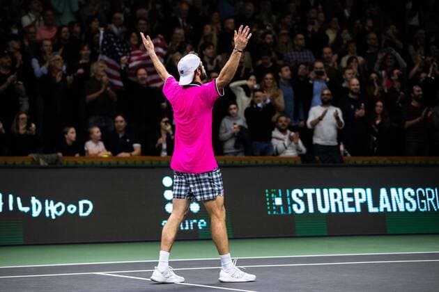 211113 Tommy Paul of USA celebrates after the men s final singles match during Stockholm Open on November 13, 2021 in Stockholm. Copyright: ANDREASxLxERIKSSON BB211113AE006