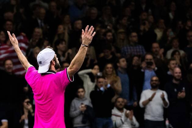 211113 Tommy Paul of USA celebrates after the men s final singles match during Stockholm Open on November 13, 2021 in Stockholm. Copyright: ANDREASxLxERIKSSON BB211113AE007