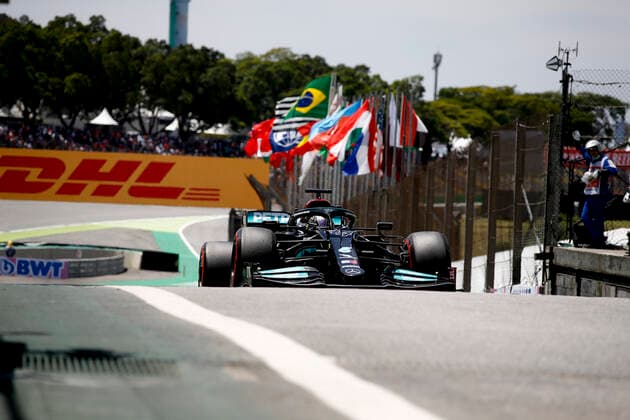 44 Lewis Hamilton (GBR, Mercedes-AMG Petronas F1 Team), F1 Grand Prix of Brazil at Autodromo Jose Carlos Pace on November 13, 2021 in Sao Paulo, Brazil. (Photo by HOCH ZWEI) Sao Paulo Brazil