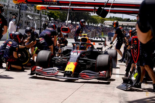 11 Sergio Perez (MEX, Red Bull Racing), F1 Grand Prix of Brazil at Autodromo Jose Carlos Pace on November 13, 2021 in Sao Paulo, Brazil. (Photo by HOCH ZWEI) Sao Paulo Brazil