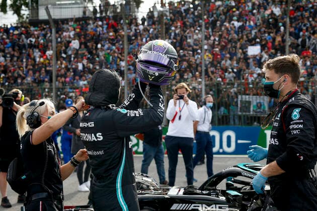 44 Lewis Hamilton (GBR, Mercedes-AMG Petronas F1 Team), F1 Grand Prix of Brazil at Autodromo Jose Carlos Pace on November 13, 2021 in Sao Paulo, Brazil. (Photo by HOCH ZWEI) Sao Paulo Brazil