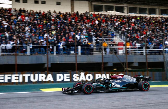 77 Valtteri Bottas (FIN, Mercedes-AMG Petronas F1 Team), F1 Grand Prix of Brazil at Autodromo Jose Carlos Pace on November 13, 2021 in Sao Paulo, Brazil. (Photo by HOCH ZWEI) Sao Paulo Brazil