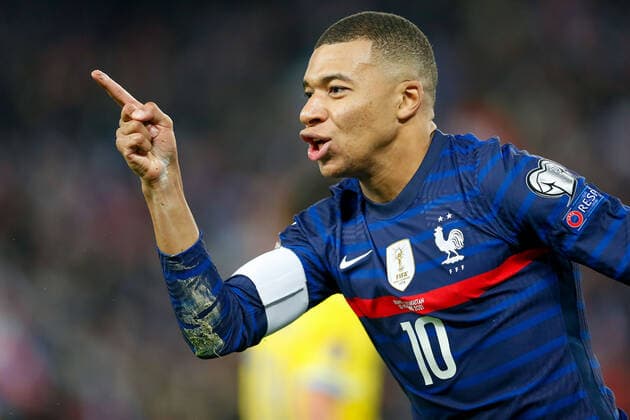 Paris, 13. November 2021, Europa WM Qualifiers Katar 2022 Frankreich - Kasachstan v.l.,Kylian MbappÃ (FFF Frankreich) Torjubel, Goal celebration, celebrate the goal Copyright: AntonioxBorga
