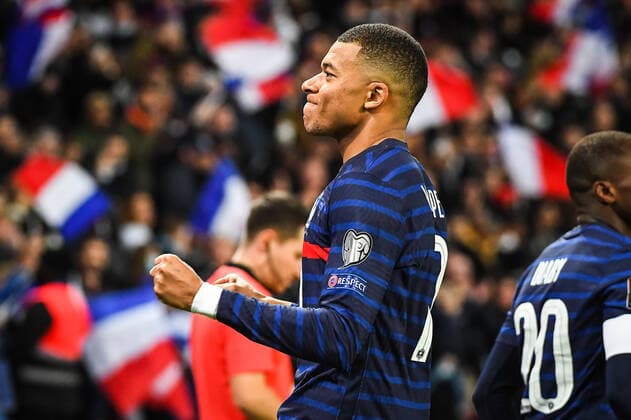 November 13, 2021, Creteil, France, France: Kylian MBAPPE of France celebrates his goal during the FIFA World Cup, WM, Weltmeisterschaft, Fussball Qualification 2022 Group D match between France and Kazakhstan at Parc des Princes stadium on November 13, 2021 in Paris, France. Creteil France - ZUMAm308 20211113_zsp_m308_009 Copyright: xMatthieuxMirvillex