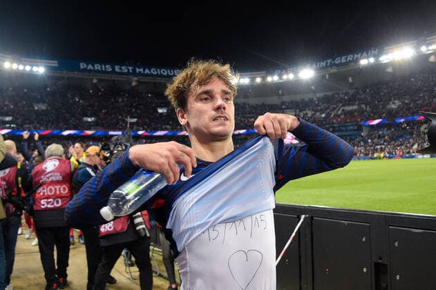 Fin du match - Antoine Griezmann ( 7 - France ) - FOOTBALL : France vs Kazakhstan - Qualification coupe du monde - Paris - 13 11 2021 FedericoPestellini Panoramic 