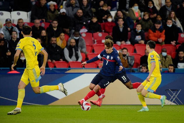 Antoine Griezmann ( 7 - France ) - FOOTBALL : France vs Kazakhstan - Qualification coupe du monde - Paris - 13 11 2021 FedericoPestellini Panoramic 