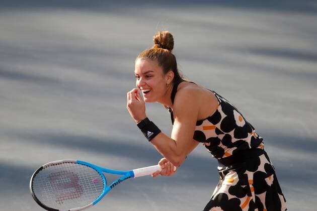 Greek tennis player Maria Sakkari reacts against Spanish Paula Badosa, during a match of the AKRON WTA, Tennis Damen Finals tournament, in Guadalajara, Mexico, 13 November 2021. AKRON WTA Finals of Guadalajara !ACHTUNG: NUR REDAKTIONELLE NUTZUNG!  Copyright: xFranciscoxGuascox AME7032 20211114-e5c8b9521c4ff00241a4f9b1875f945975bdcaa1