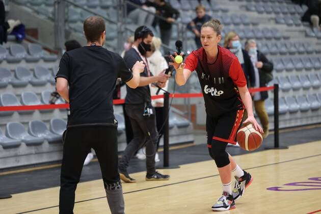 KORTRIJK, BELGIUM - NOVEMBER 14 : Emma Meesseman of Belgium during the FIBA Women s EuroBasket 2023 Qualifiers match between Belgium and Germany on November 14, 2021 in Kortrijk, Belgium, 14 11 2021 ( Belgium v Germany - FIBA Women s EuroBasket 2023 Qualifiers PhotoNews Panoramic 