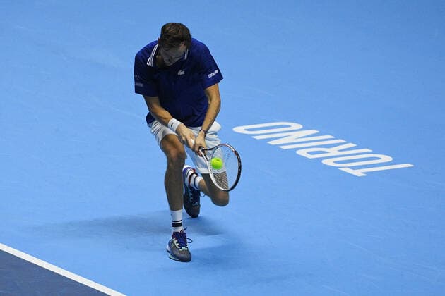 Photo Marco Alpozzi LaPresse November 14, 2021 Turin (Italy) Tennis Nitto ATP, Tennis Herren Finals - Men s single - Daniil Medvedev vs Hubert Hurkacz In the picture: Daniil Medvedev  Copyright: xMarcoxAlpozzi LaPressex