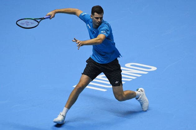 Photo Marco Alpozzi LaPresse November 14, 2021 Turin (Italy) Tennis Nitto ATP, Tennis Herren Finals - Men s single - Daniil Medvedev vs Hubert Hurkacz In the picture: Hubert Hurkacz  Copyright: xMarcoxAlpozzi LaPressex