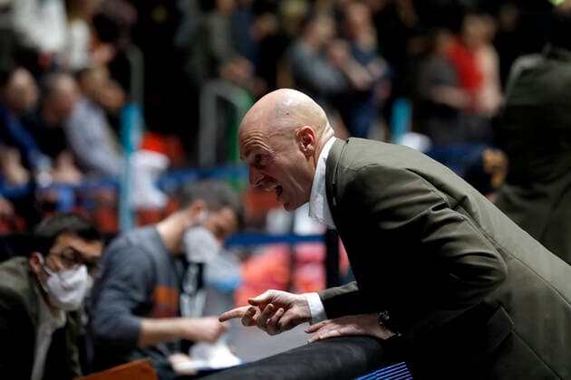 14.11.2021, easyCredit Basketball Bundesliga, Magentasport BBL Pokal, Saison 2020 2021, Herren, Chemnitz Niners - FC Bayern München Basketball Rodrigo Pastore (Headcoach), Niners Chemnitz Chemnitz Messe Chemnitz Sachsen Germany