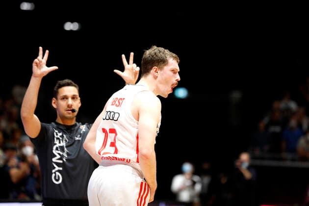 14.11.2021, easyCredit Basketball Bundesliga, Magentasport BBL Pokal, Saison 2020 2021, Herren, Chemnitz Niners - FC Bayern München Basketball Andreas Obst, FC Bayern München Basketball Chemnitz Messe Chemnitz Sachsen Germany
