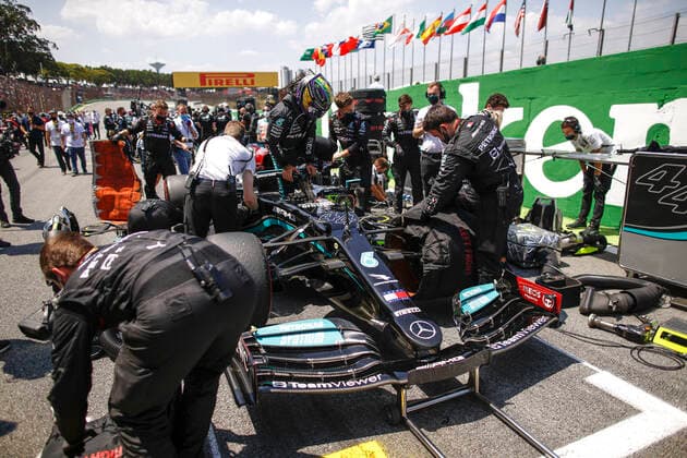 44 Lewis Hamilton (GBR, Mercedes-AMG Petronas F1 Team), F1 Grand Prix of Brazil at Autodromo Jose Carlos Pace on November 14, 2021 in Sao Paulo, Brazil. (Photo by HOCH ZWEI) Sao Paulo Brazil