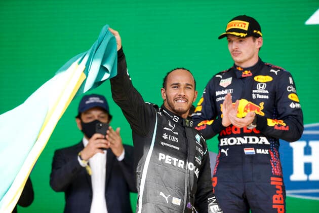 44 Lewis Hamilton (GBR, Mercedes-AMG Petronas F1 Team), F1 Grand Prix of Brazil at Autodromo Jose Carlos Pace on November 14, 2021 in Sao Paulo, Brazil. (Photo by HOCH ZWEI) Sao Paulo Brazil