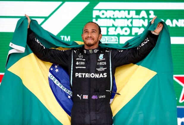 44 Lewis Hamilton (GBR, Mercedes-AMG Petronas F1 Team), F1 Grand Prix of Brazil at Autodromo Jose Carlos Pace on November 14, 2021 in Sao Paulo, Brazil. (Photo by HOCH ZWEI) Sao Paulo Brazil