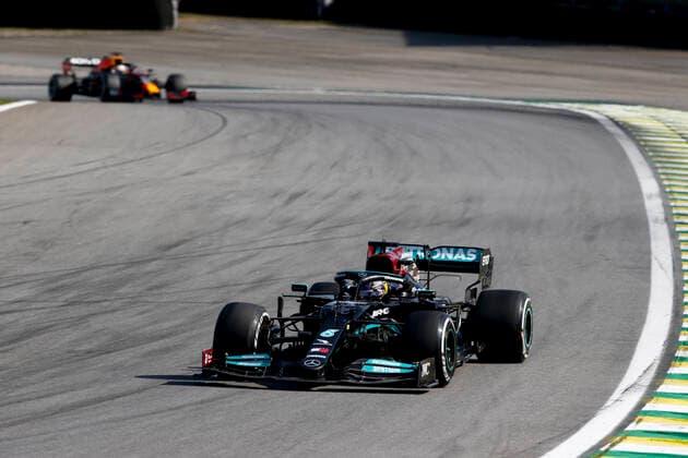 44 Lewis Hamilton (GBR, Mercedes-AMG Petronas F1 Team), F1 Grand Prix of Brazil at Autodromo Jose Carlos Pace on November 14, 2021 in Sao Paulo, Brazil. (Photo by HOCH ZWEI) Sao Paulo Brazil