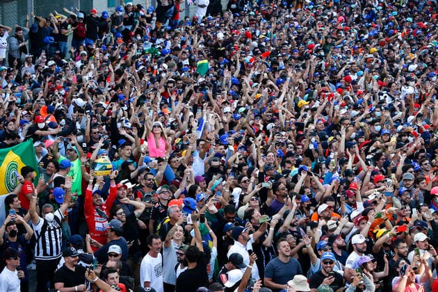 Fans, F1 Grand Prix of Brazil at Autodromo Jose Carlos Pace on November 14, 2021 in Sao Paulo, Brazil. (Photo by HOCH ZWEI) Sao Paulo Brazil