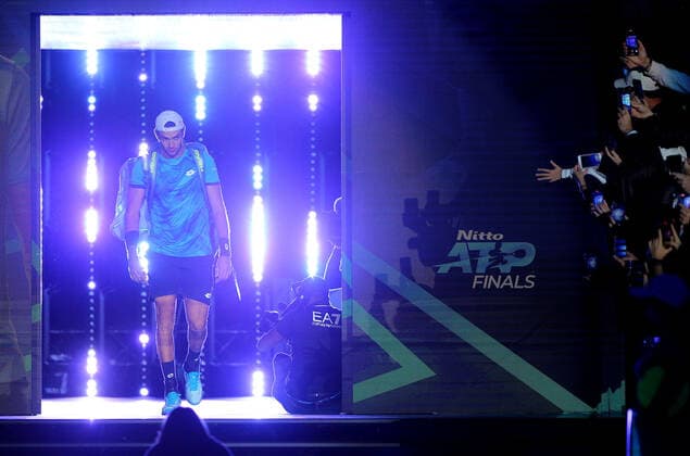 Mandatory Credit: Photo by Ella Ling Shutterstock (12602560au) Alexander Zverev of Germany walks onto court Nitto ATP, Tennis Herren Finals, Tennis, Turin, Italy - 14 Nov 2021 Nitto ATP Finals, Tennis, Turin, Italy - 14 Nov 2021  Copyright: xEllaxLing Shutterstockx 12602560au