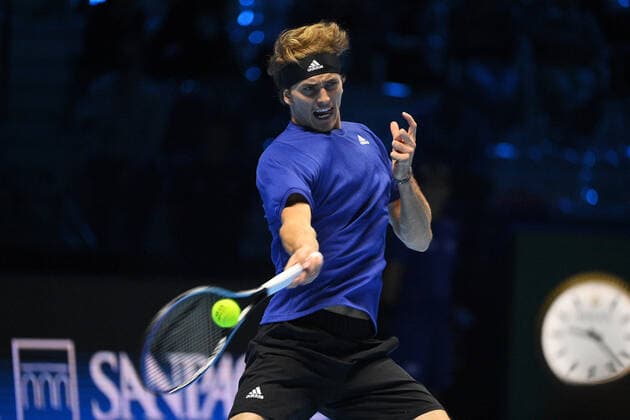 Photo Marco Alpozzi LaPresse November 14, 2021 Turin (Italy) Tennis Nitto ATP, Tennis Herren Finals - men s singles - Round Robin Alexander Zverev Vs Matteo Berrettini In the pic: Alexander Zverev  Copyright: xMarcoxAlpozzi LaPressex