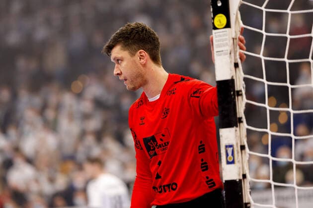 Kiel, 14. November 2021 - Handball, 1. Bundesliga 2021 22, THW Kiel - TSV Hannover-Burgdorf: Niklas Landin Jacobsen (THW Kiel, 1)