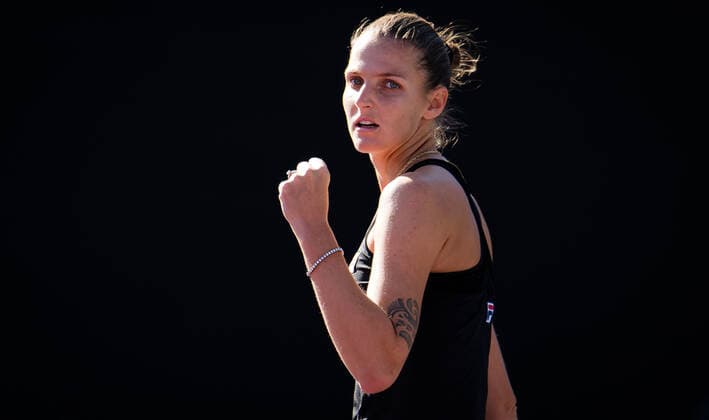 Mandatory Credit: Photo by Rob Prange Shutterstock (12596810u) Karolina Pliskova of the Czech Republic in action during the third round robin match at the 2021 Akron WTA, Tennis Damen Finals Guadalajara WTA tennis tournament Akron WTA Finals, Day 5, Tennis, Panamerican Tennis Center Guadalajara, Mexico - 14 Nov 2021 Akron WTA Finals, Day 5, Tennis, Panamerican Tennis Center Guadalajara, Mexico - 14 Nov 2021  Copyright: xRobxPrange Shutterstockx 12596810u