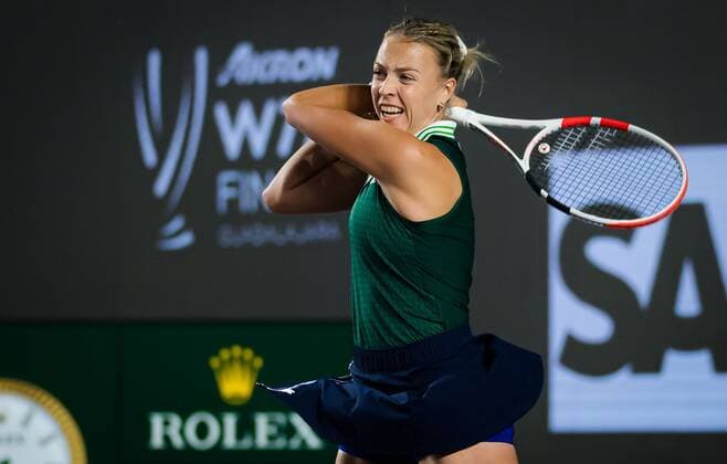 Sport Bilder des Tages Mandatory Credit: Photo by Rob Prange Shutterstock (12596810av) Anett Kontaveit of Estonia in action during the third round robin match at the 2021 Akron WTA, Tennis Damen Finals Guadalajara WTA tennis tournament Akron WTA Finals, Day 5, Tennis, Panamerican Tennis Center Guadalajara, Mexico - 14 Nov 2021 Akron WTA Finals, Day 5, Tennis, Panamerican Tennis Center Guadalajara, Mexico - 14 Nov 2021  Copyright: xRobxPrange Shutterstockx 12596810av