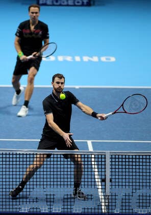 Sport Bilder des Tages Mandatory Credit: Photo by Ella Ling Shutterstock (12603333m) Jamie Murray of GB and Bruno Soares of Brazil in action Nitto ATP, Tennis Herren World Tour Finals, Day 2, Tennis, Pala Alpitour, Turin, Italy - 15 Nov 2021 Nitto ATP World Tour Finals, Day 2, Tennis, Pala Alpitour, Turin, Italy - 15 Nov 2021 Copyright: xEllaxLing Shutterstockx 12603333m