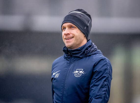Leipzigs Co-Trainer Moritz Volz. Training RB Leipzig am 7. Janur 2020. Red Bull Akademie, Leipzig. Training RB Leipzig