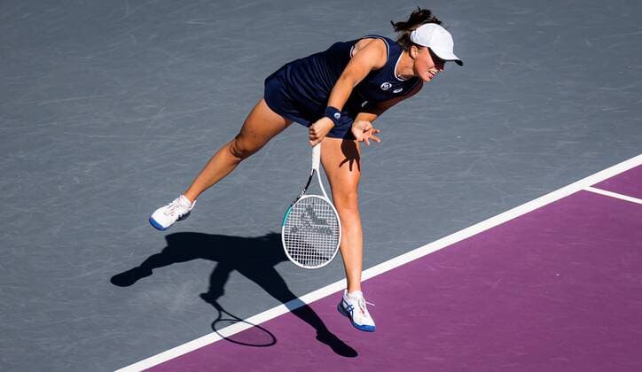 Tennis, WTA Finals in Guadalajara, Iga Swiatek - Paula Badosa Mandatory Credit: Photo by Rob Prange Shutterstock (12596813i) Iga Swiatek of Poland in action during the third round robin match at the 2021 Akron WTA, Tennis Damen Finals Guadalajara WTA tennis tournament Akron WTA Finals, Day 6, Tennis, Panamerican Tennis Center Guadalajara, Mexico - 15 Nov 2021 Akron WTA Finals, Day 6, Tennis, Panamerican Tennis Center Guadalajara, Mexico - 15 Nov 2021  Copyright: xRobxPrange Shutterstockx 12596813i