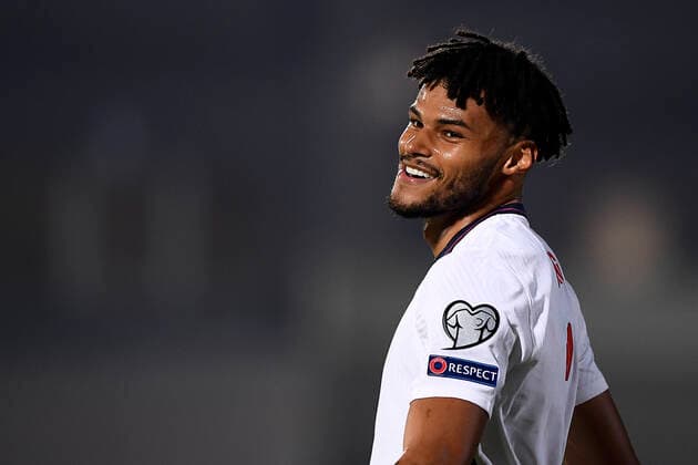 Fußball, WM Quali, San Marino - England San Marino v England - 2022 FIFA World Cup, WM, Weltmeisterschaft, Fussball European Qualifier Tyrone Mings of England celebrates after scoring a goal during the 2022 FIFA World Cup European Qualifier football match between San Marino and England. Serravalle San Marino Copyright: xNicolòxCampox